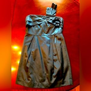 Ya Short Cocktail dress. Teal color. Size S. One shoulder with detail. Pleats.